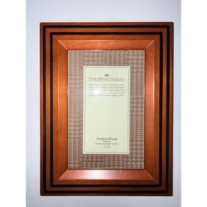 Philip Whitney 10"x8" Hand Crafted Summit Cherry/Rose Walnut Frame 4x6" Photos H